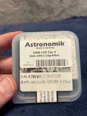 Astronomik 10201084 Eos Aps-c Ccd Typ 3 Filter - Unopened