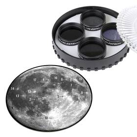 Celestron 050234943154 Moon Filter Kit Fits 1.25 Inch Telescope Eyepieces Includes 3 Varying Neutr