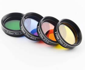 4fiters Celticbird 1.25 Inch Telescope 4 Color Filters Set Red Yellow Green Blue For Celestron