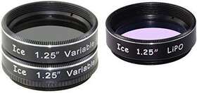 Desmond-ice 826635846420 1.25 Inch Telescope Filter Set Variable Polarizing Moon Polarizer And Lipo Broa