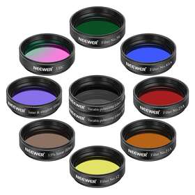 10101342 Neewer 1.25 Telescope Eyepiece Filter Set 10 Pack 5 Planetary Color