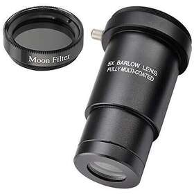 Starboosa 753326757256 1.25-inch 5x Barlow Lens And Moon Filter Kit-for Telescope Eyepieces