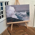 Miniature Dollhouse Room Box Wall Art Homer Ocean Cliffs Classic Handmade. Fixed Price $8.99.