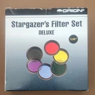 Orion Stargazer's Deluxe 7-PIECE 1.25IN Telescope Filter Set W/ Case Cut Foam. Fixed Price $80.00.