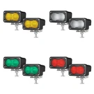 2X 3INCH Led Cube Pods Work Scene Light Diffusion Flood Driving White Yellow Red. Fixed Price $34.98.