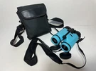 New Lunt Sunoculars 8X32 Blue Magnification Of White Light Solar Binoculars Case. Fixed Price $150.00.