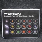 Orion Set Of 20 Premium 1.25" Color Planetary Filter With Case. Fixed Price $95.00.