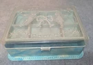 Homer Laughlin Jewelry Box Blue Plastic Trinket Organizer Cherub Lid Usa Vtg. Fixed Price $29.99.