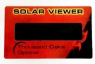 Solar Viewer Card - Thousand Oaks Sun Spot Planetary Transitions Observer. Fixed Price $5.68.