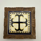 Orion Ceramic Tile Monterey Mexico Carved 6 Wood Trivet Kitchen Footed Vtg. Fixed Price $17.85.